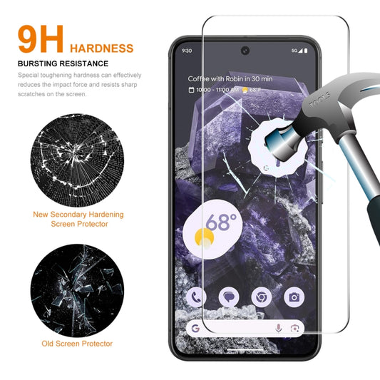 For Google Pixel 8 2pcs ENKAY Hat-Prince 0.26mm 9H 2.5D High Aluminum-silicon Tempered Glass Film - Google Tempered Glass by ENKAY | Online Shopping UK | buy2fix