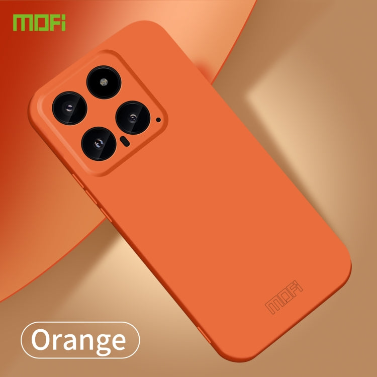 For Xiaomi 14 MOFI Qin Series Skin Feel All-inclusive PC Phone Case(Orange) - 14 Cases by MOFI | Online Shopping UK | buy2fix