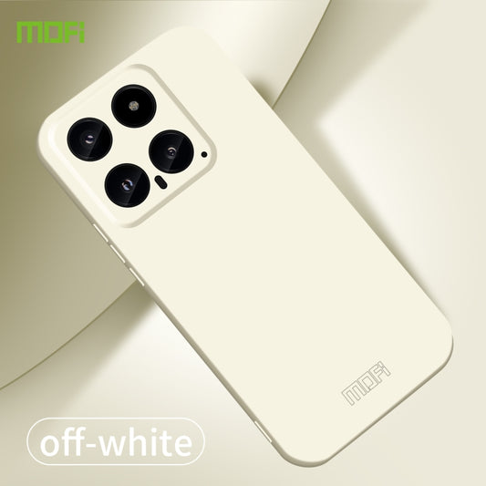 For Xiaomi 14 MOFI Qin Series Skin Feel All-inclusive PC Phone Case(Beige) - Xiaomi Cases by MOFI | Online Shopping UK | buy2fix