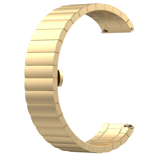 For Garmin Venu 2S One Bead Butterfly Buckle Stainless Steel Metal Watch Band(Gold) - Watch Bands by buy2fix | Online Shopping UK | buy2fix