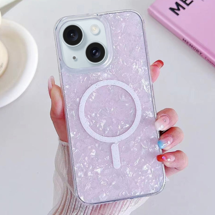 For iPhone 15 Shell Texture MagSafe TPU Phone Case(Pink) - iPhone 15 Cases by buy2fix | Online Shopping UK | buy2fix