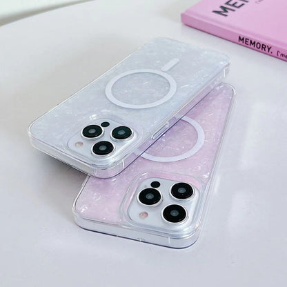For iPhone 15 Pro Shell Texture MagSafe TPU Phone Case(Purple) - iPhone 15 Pro Cases by buy2fix | Online Shopping UK | buy2fix