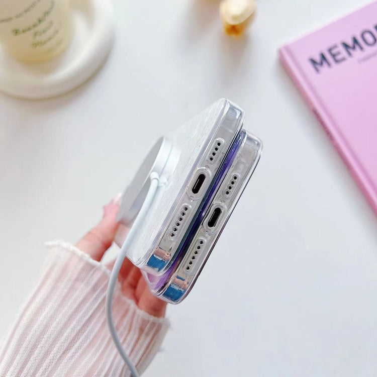 For iPhone 15 Shell Texture MagSafe TPU Phone Case(Pink) - iPhone 15 Cases by buy2fix | Online Shopping UK | buy2fix