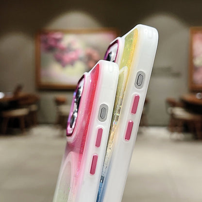 For iPhone 15 Pro Max Multicolor Gradient Glitter Sequin MagSafe TPU Phone Case(Orange+Green) - iPhone 15 Pro Max Cases by buy2fix | Online Shopping UK | buy2fix