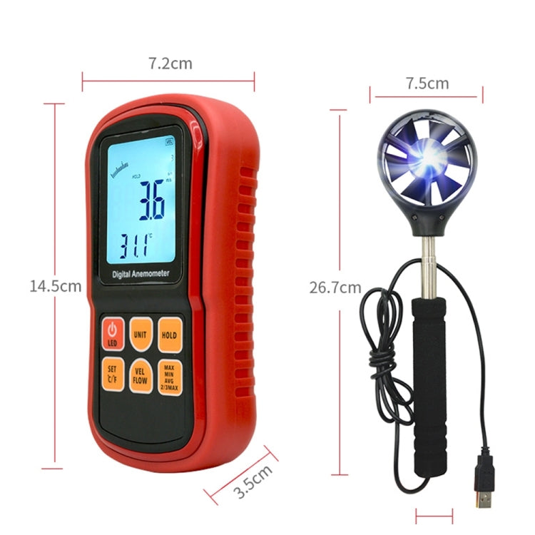 GM8909 Digital Anemometer - Tachometers & Anemometer by buy2fix | Online Shopping UK | buy2fix