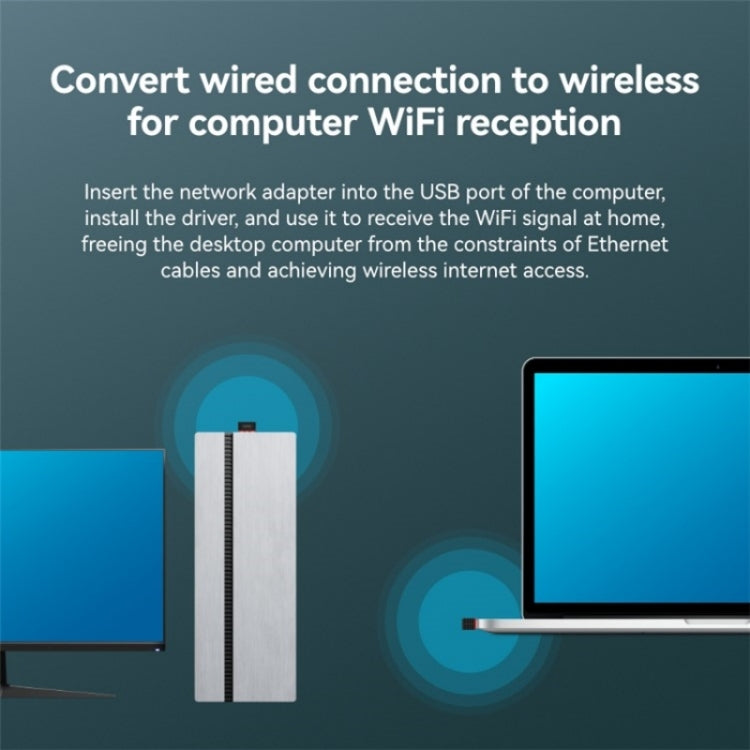 LB-LINK WN650H Portable USB WiFi Receiver Dual Band 650M Wireless Network Card - USB Network Adapter by LB-LINK | Online Shopping UK | buy2fix