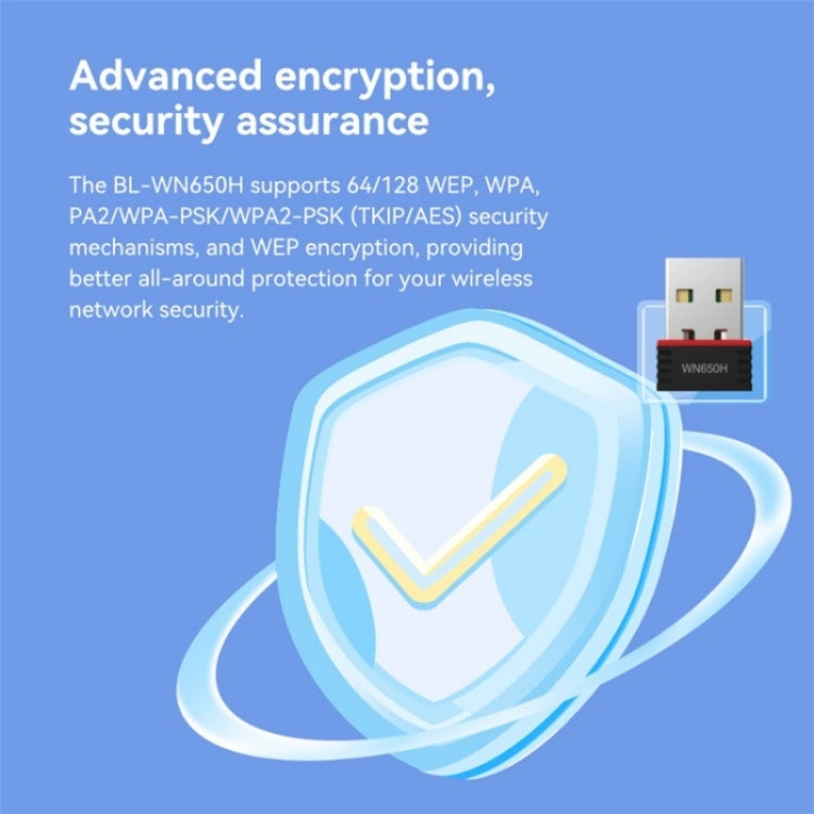 LB-LINK WN650H Portable USB WiFi Receiver Dual Band 650M Wireless Network Card - USB Network Adapter by LB-LINK | Online Shopping UK | buy2fix