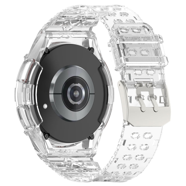 For Samsung Galaxy Watch6 Classic 43mm  R950 Glacier TPU Integrated Watch Band(Transparent) - Watch Bands by buy2fix | Online Shopping UK | buy2fix