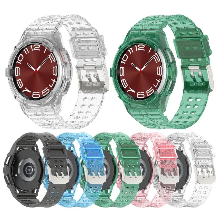 For Samsung Galaxy Watch6 Classic 43mm  R950 Glacier TPU Integrated Watch Band(Transparent) - Watch Bands by buy2fix | Online Shopping UK | buy2fix