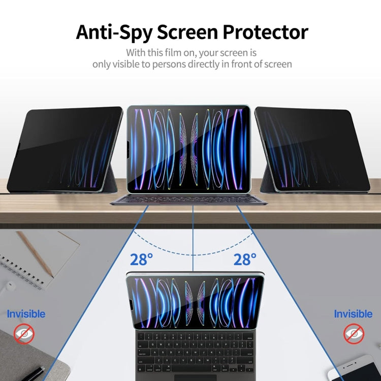For iPad Air 11 2024 /10th Gen 10.9 2022 ENKAY Hat-Prince 0.33mm 28 Degrees Anti-peeping Privacy Tempered Glass Film - iPad 2025 / 2022 Tempered Glass by ENKAY | Online Shopping UK | buy2fix