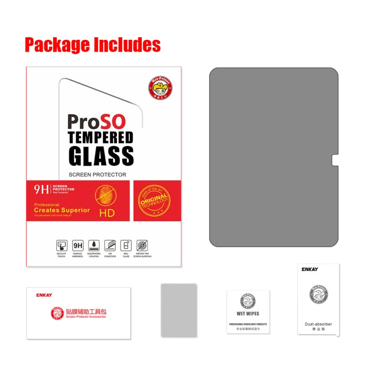 For iPad Air 11 2024 /10th Gen 10.9 2022 ENKAY Hat-Prince 0.33mm 28 Degrees Anti-peeping Privacy Tempered Glass Film - iPad 2025 / 2022 Tempered Glass by ENKAY | Online Shopping UK | buy2fix