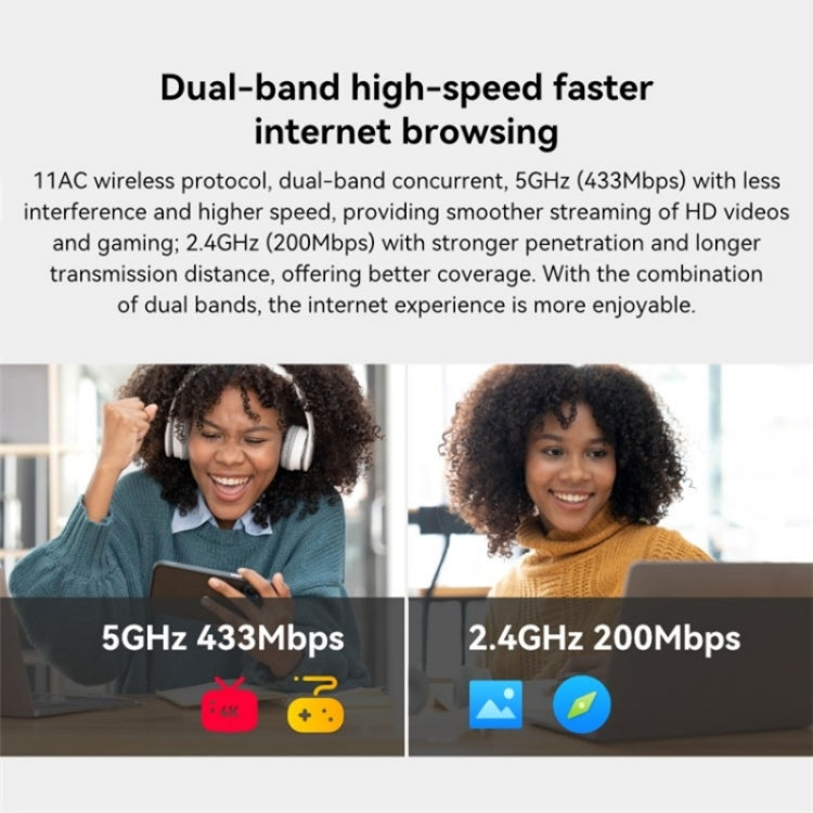 LB-LINK BL-WN650BT 650M Dual Band Wireless Adapter Bluetooth WiFi 2-in-1 Network Card - USB Network Adapter by LB-LINK | Online Shopping UK | buy2fix