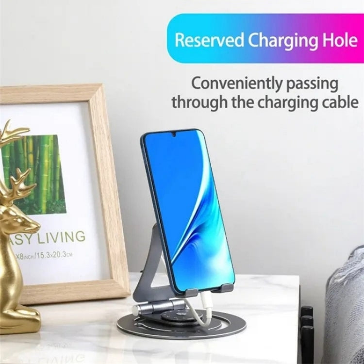 G60 Portable Folding 360-Degree Rotating Desktop Phone Tablet Holder(Grey) - Stand by buy2fix | Online Shopping UK | buy2fix