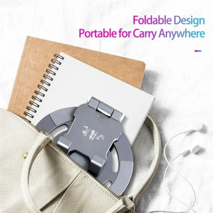 G60 Portable Folding 360-Degree Rotating Desktop Phone Tablet Holder(Grey) - Stand by buy2fix | Online Shopping UK | buy2fix