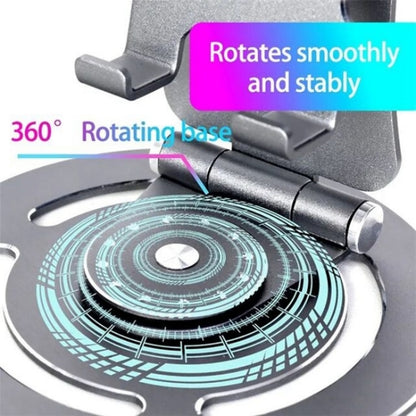 G62 Portable Folding 360-Degree Rotating Desktop Phone Holder(Grey) - Stand by buy2fix | Online Shopping UK | buy2fix