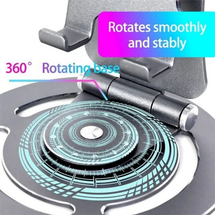 G62 Portable Folding 360-Degree Rotating Desktop Phone Holder(Black) - Stand by buy2fix | Online Shopping UK | buy2fix