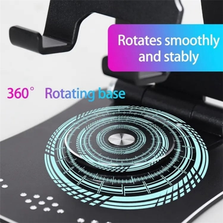 G61 Portable Folding 360-Degree Rotating Desktop Phone Holder(Black) - Stand by buy2fix | Online Shopping UK | buy2fix