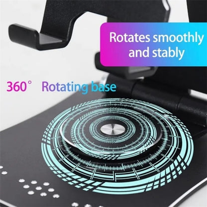 G61 Portable Folding 360-Degree Rotating Desktop Phone Holder(Black) - Stand by buy2fix | Online Shopping UK | buy2fix