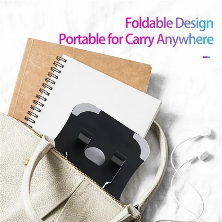 G61 Portable Folding 360-Degree Rotating Desktop Phone Holder(Black) - Stand by buy2fix | Online Shopping UK | buy2fix