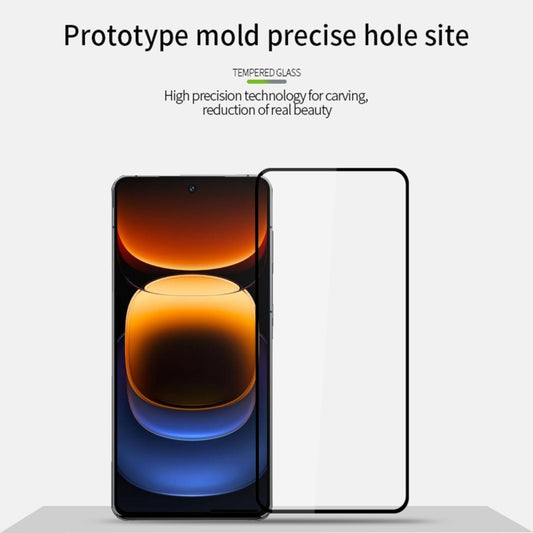 For vivo iQOO 12 MOFI 9H 2.5D Full Screen Tempered Glass Film(Black) - vivo Tempered Glass by MOFI | Online Shopping UK | buy2fix