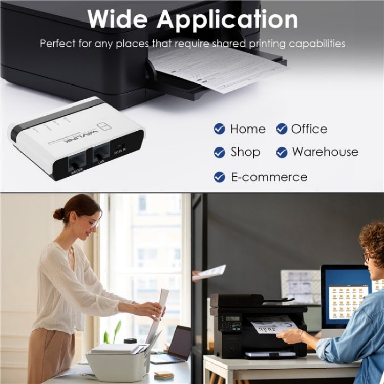 WAVLINK NU516U1 USB2.0 Wireless Printer Server With 10 / 100Mbps LAN / Bridge WiFi(EU Plug) - Power Adapter by WAVLINK | Online Shopping UK | buy2fix