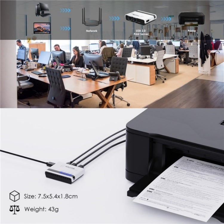 WAVLINK NU516U1 USB2.0 Wireless Printer Server With 10 / 100Mbps LAN / Bridge WiFi(EU Plug) - Power Adapter by WAVLINK | Online Shopping UK | buy2fix