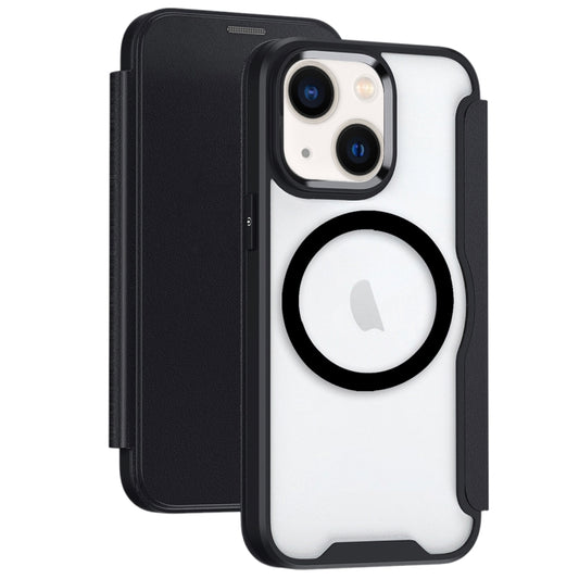 For iPhone 13 RFID Blocking Adsorption Flip MagSafe Leather Phone Case(Black) - iPhone 13 Cases by buy2fix | Online Shopping UK | buy2fix