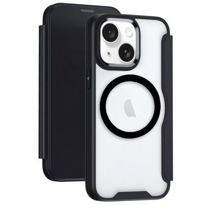 For iPhone 15 RFID Blocking Adsorption Flip MagSafe Leather Phone Case(Black) - iPhone 15 Cases by buy2fix | Online Shopping UK | buy2fix