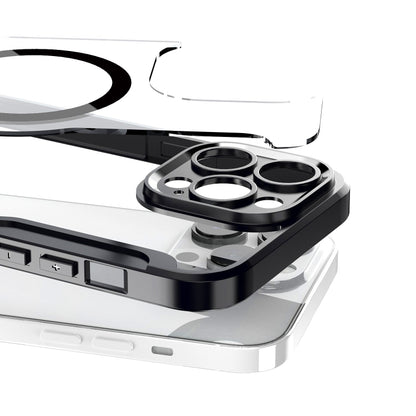 For iPhone 12 Pro Max RFID Blocking Adsorption Flip MagSafe Leather Phone Case(Khaki) - iPhone 12 Pro Max Cases by buy2fix | Online Shopping UK | buy2fix