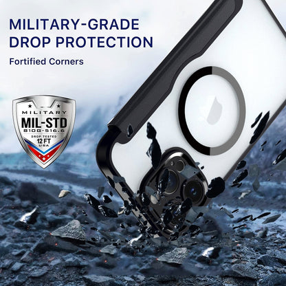 For iPhone 15 Pro Max RFID Blocking Adsorption Flip MagSafe Leather Phone Case(Blue) by buy2fix