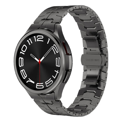 For Samsung Galaxy Watch 5 Pro Lron Man Curved Connection Stainless Steel Watch Band(Gray) - Watch Bands by buy2fix | Online Shopping UK | buy2fix