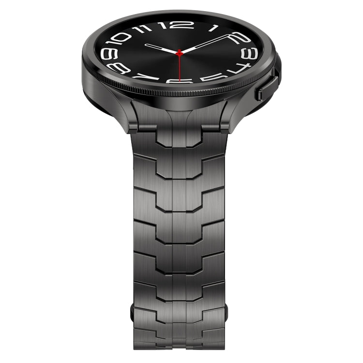 For Samsung Galaxy Watch 5 Pro Lron Man Curved Connection Stainless Steel Watch Band(Gray) - Watch Bands by buy2fix | Online Shopping UK | buy2fix