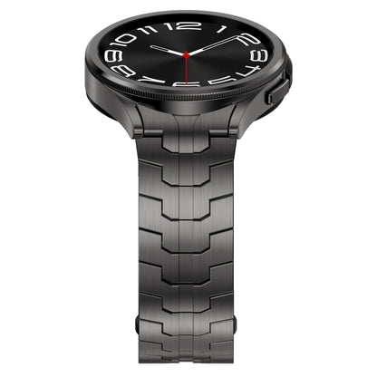 For Samsung Galaxy Watch 4 40 / 44mm Lron Man Curved Connection Stainless Steel Watch Band(Black) - Watch Bands by buy2fix | Online Shopping UK | buy2fix