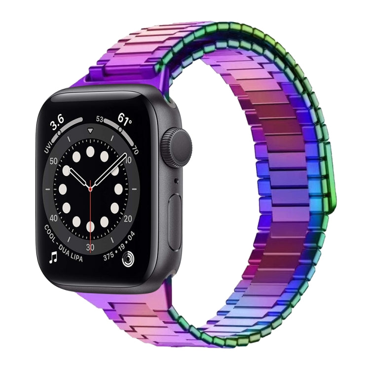 For Apple Watch Series 6 44mm Bamboo Magnetic Stainless Steel Metal Watch Strap(Color) by buy2fix