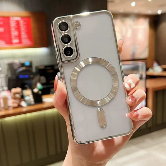 For Samsung Galaxy S22 5G MagSafe Electroplating TPU Phone Case(Silver) - Galaxy S22 5G Cases by buy2fix | Online Shopping UK | buy2fix