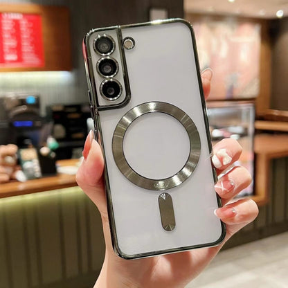 For Samsung Galaxy S21 FE 5G MagSafe Electroplating TPU Phone Case(Green) by buy2fix