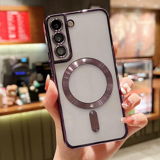 For Samsung Galaxy S21 5G MagSafe Electroplating TPU Phone Case(Purple)