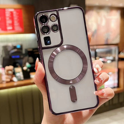 For Samsung Galaxy S20 Ultra 5G MagSafe Electroplating TPU Phone Case(Purple) by buy2fix