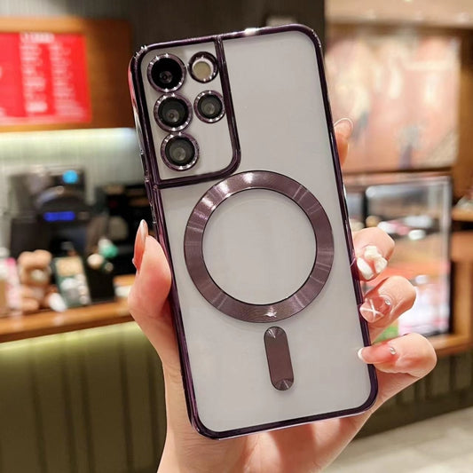 For Samsung Galaxy S20+ 5G MagSafe Electroplating TPU Phone Case(Purple) by buy2fix