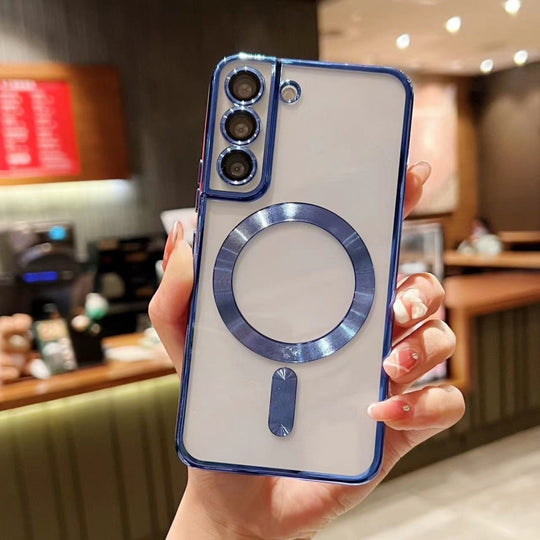 For Samsung Galaxy Note10  MagSafe Electroplating TPU Phone Case(Blue)