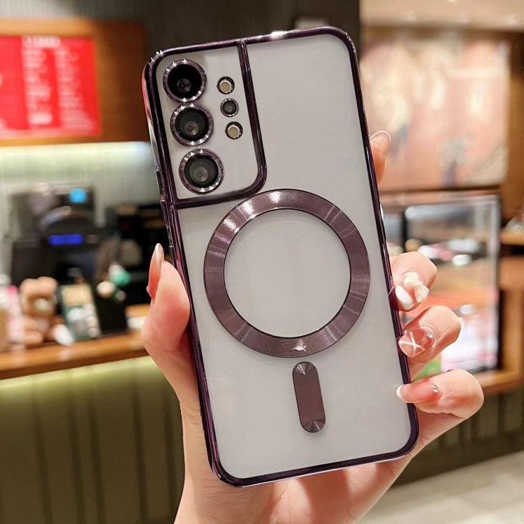 For Samsung Galaxy Note10+ MagSafe Electroplating TPU Phone Case(Purple) by buy2fix