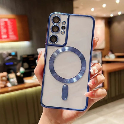 For Samsung Galaxy Note10+ MagSafe Electroplating TPU Phone Case(Blue) by buy2fix