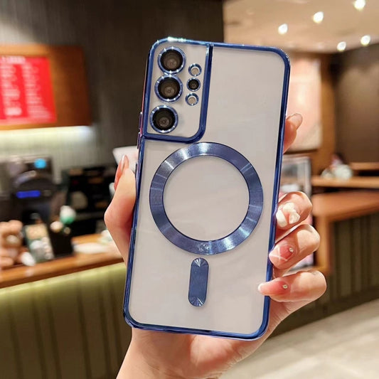 For Samsung Galaxy Note10+ MagSafe Electroplating TPU Phone Case(Blue) by buy2fix