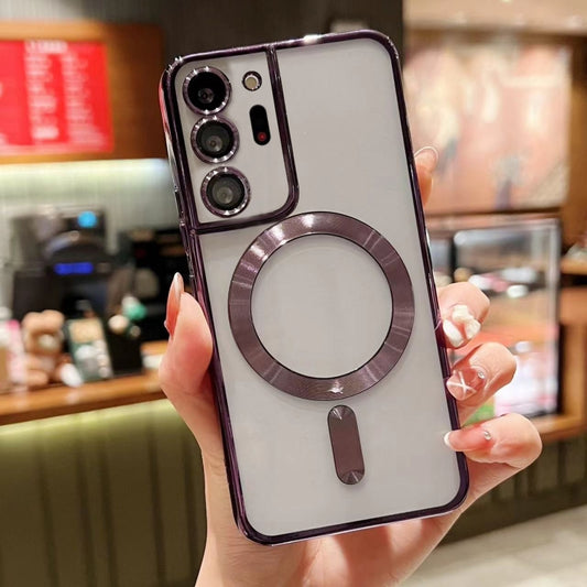 For Samsung Galaxy Note 20 Ultra MagSafe Electroplating TPU Phone Case(Purple) by buy2fix