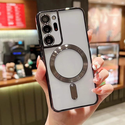 For Samsung Galaxy Note 20 Ultra MagSafe Electroplating TPU Phone Case(Black) by buy2fix