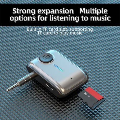 With Type-C Input TF Card Slot Hands-Free AUX Car Bluetooth Receiver - Bluetooth Car Kits by buy2fix | Online Shopping UK | buy2fix