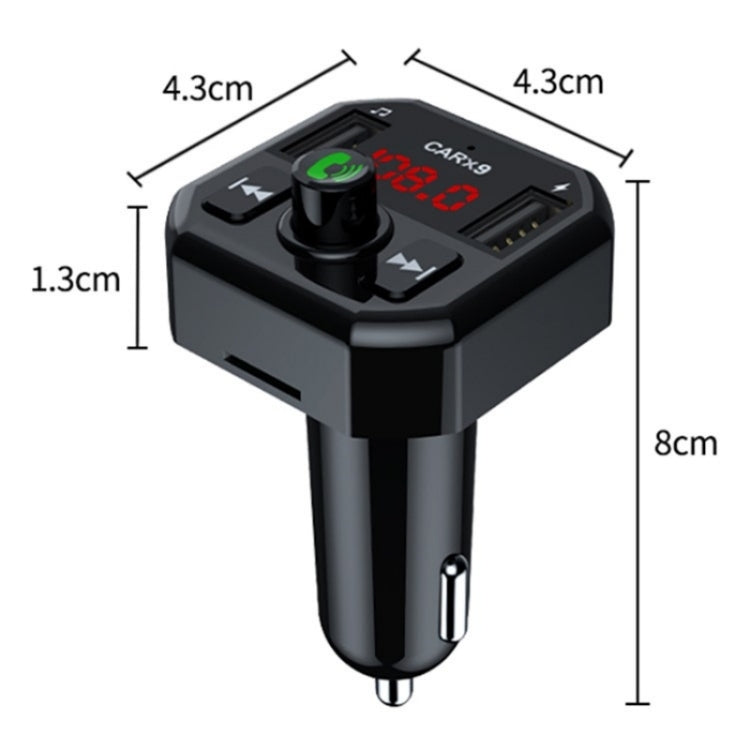 Dual USB Ports Car MP3 Player Automatic Power-off Memory Bluetooth Call FM Transmitter - Bluetooth Car Kits by buy2fix | Online Shopping UK | buy2fix