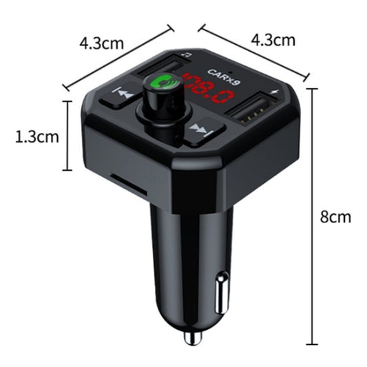 Dual USB Ports Car MP3 Player Automatic Power-off Memory Bluetooth Call FM Transmitter - Bluetooth Car Kits by buy2fix | Online Shopping UK | buy2fix