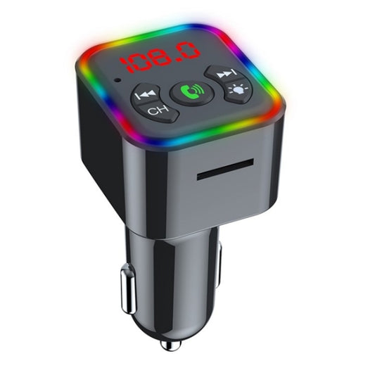 Colorful light Car Hands-free Call Bluetooth Receiver Support U Disk MP3 Player - Bluetooth Car Kits by buy2fix | Online Shopping UK | buy2fix