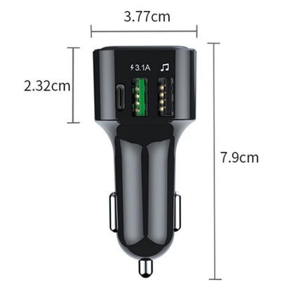 Colorful light Car Hands-free Call Bluetooth Receiver Support U Disk MP3 Player - Bluetooth Car Kits by buy2fix | Online Shopping UK | buy2fix